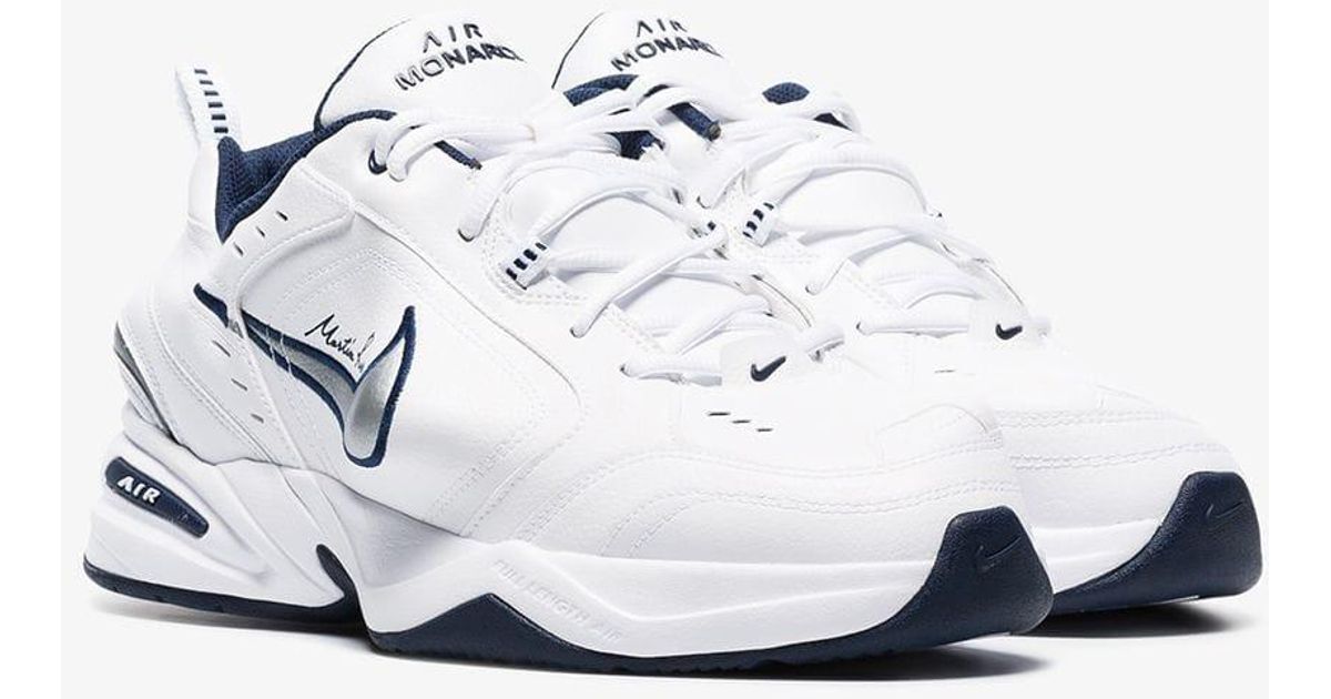 Nike Leather Air Monarch Iv Training Shoe in White/Metallic Silver (White) for Men - Save 83% - Lyst