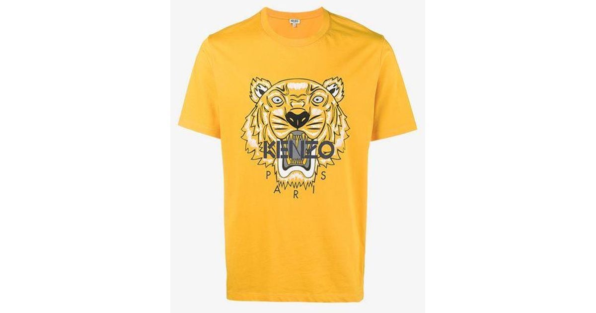 KENZO Cotton Yellow Tiger T Shirt for 