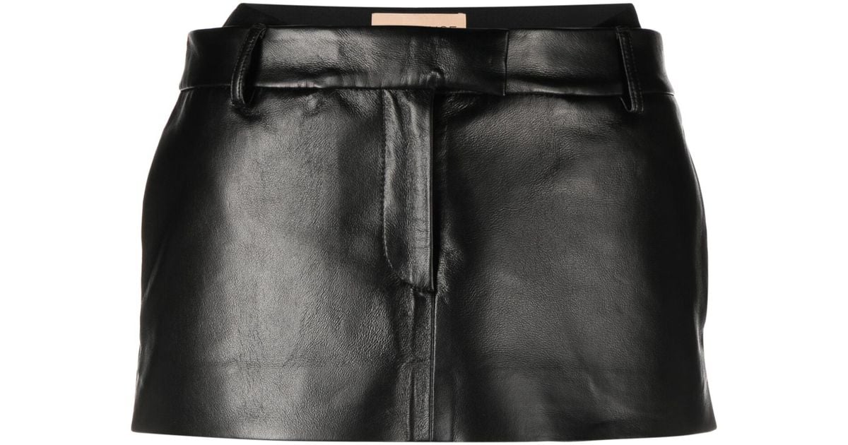 AYA MUSE Oloma Faux-leather Mini Skirt in Black | Lyst