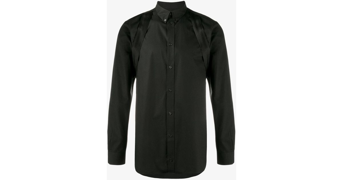 Givenchy Cotton Cuban-fit Shoulder Strap Shirt in Black for Men | Lyst UK