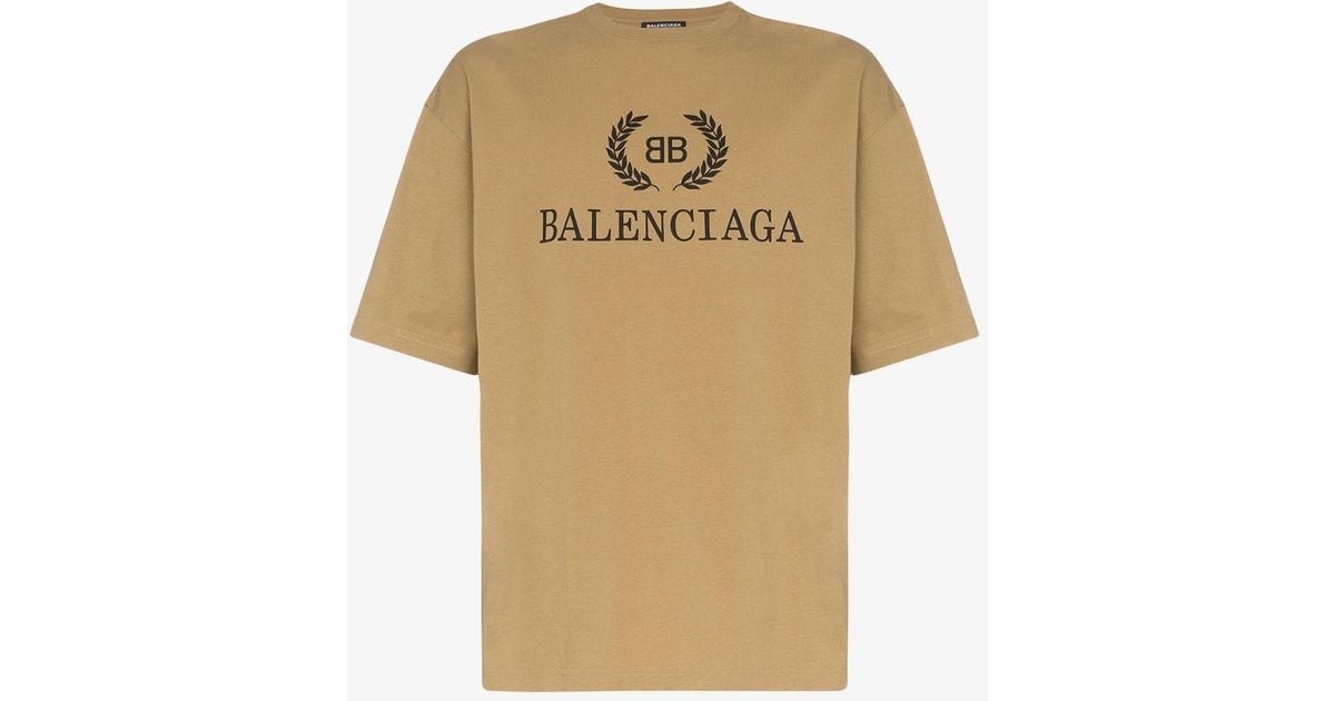 balenciaga brown t shirt cheap online