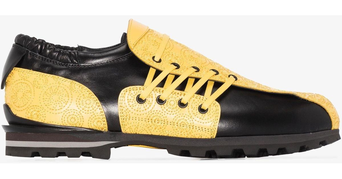Kiko Kostadinov Black And Yellow Haidu Lace-up Leather Shoes for 