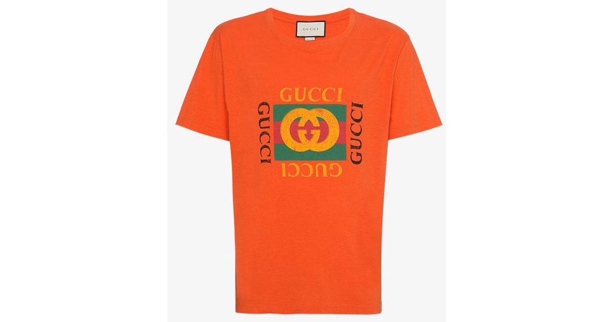 gucci orange shirt