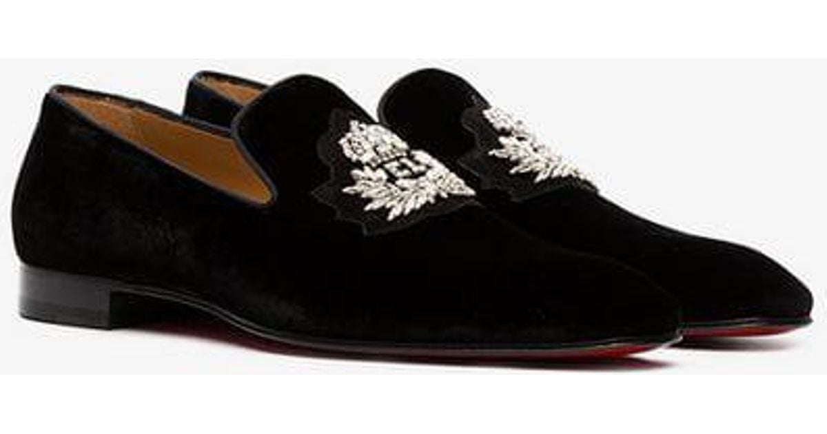 christian louboutin velvet loafers