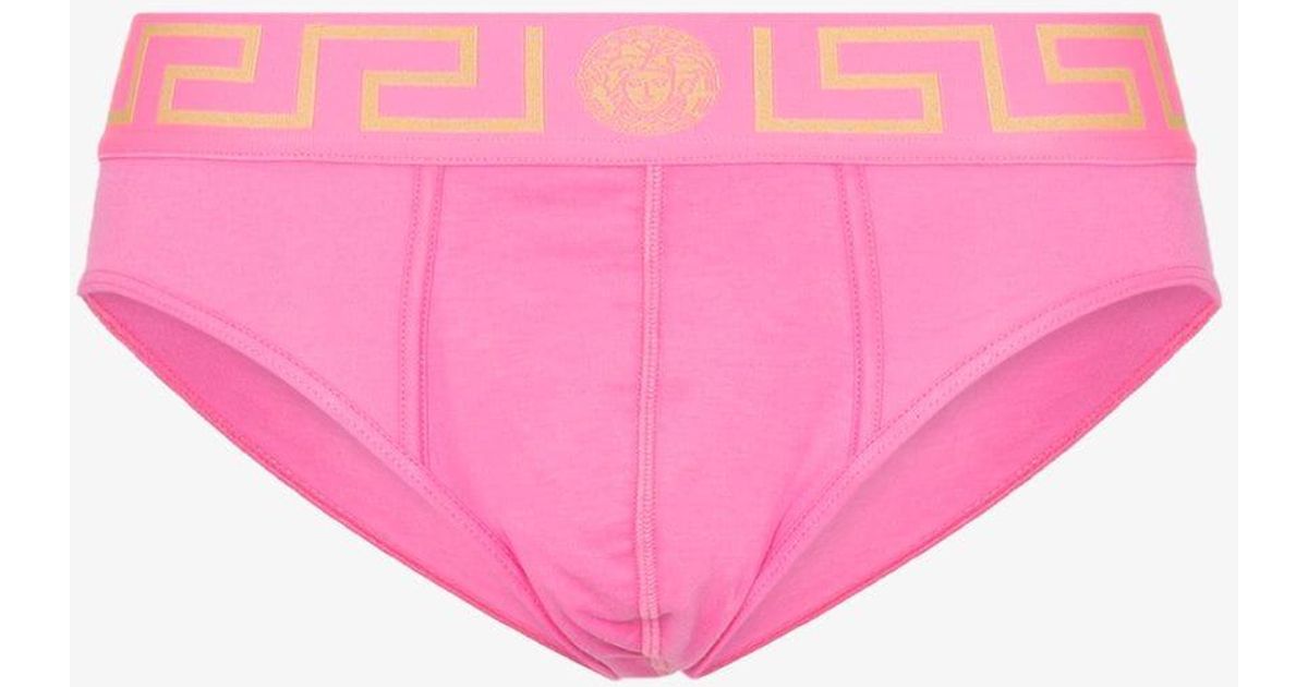 pink versace underwear