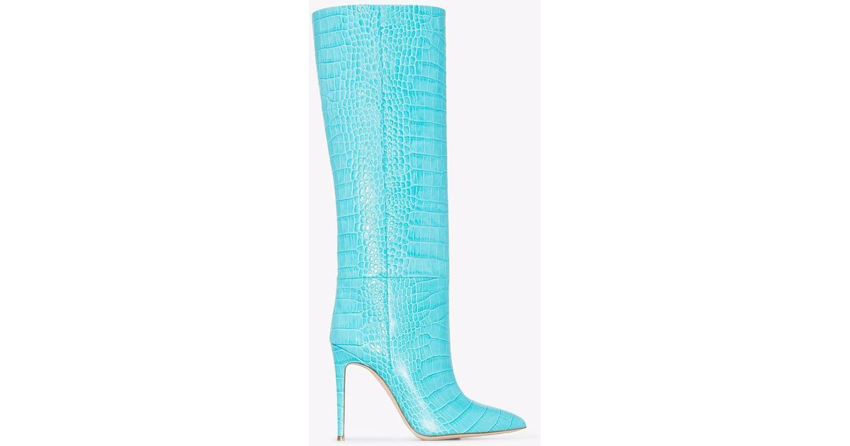 paris texas blue croc boots