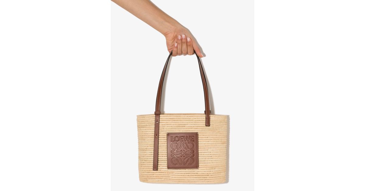Loewe Neutral Small Square Basket Tote Bag in White Lyst UK