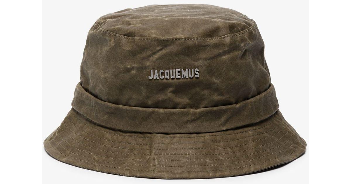 Jacquemus Cotton Le Bob Gadjo Bucket Hat in Green - Lyst