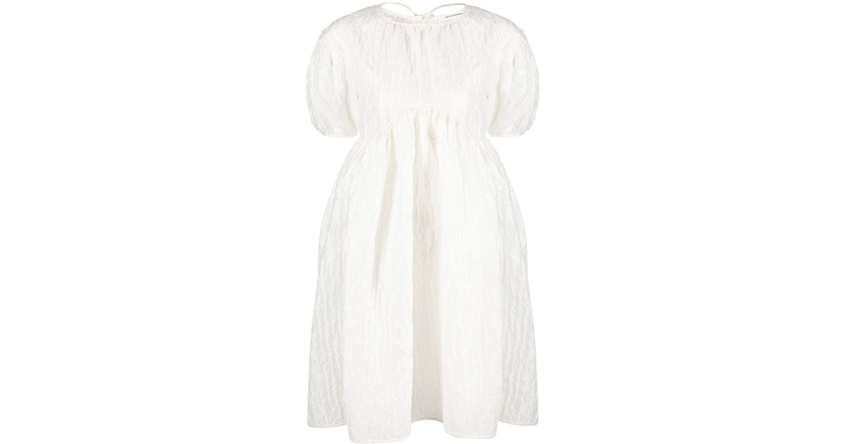 Cecilie Bahnsen Thelma Puff-sleeve Dress in White | Lyst