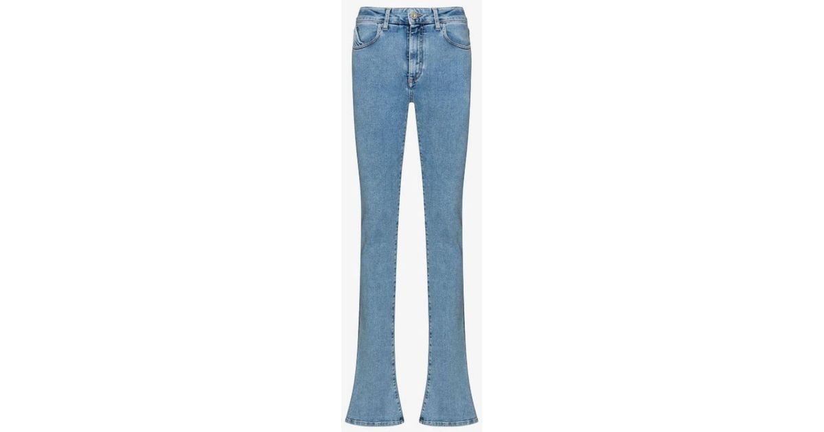 The Attico Denim Dione Straight Leg Jeans in Blue | Lyst