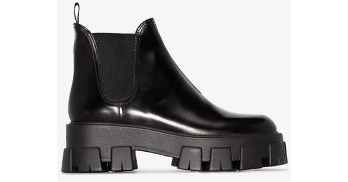 prada chunky heel boot