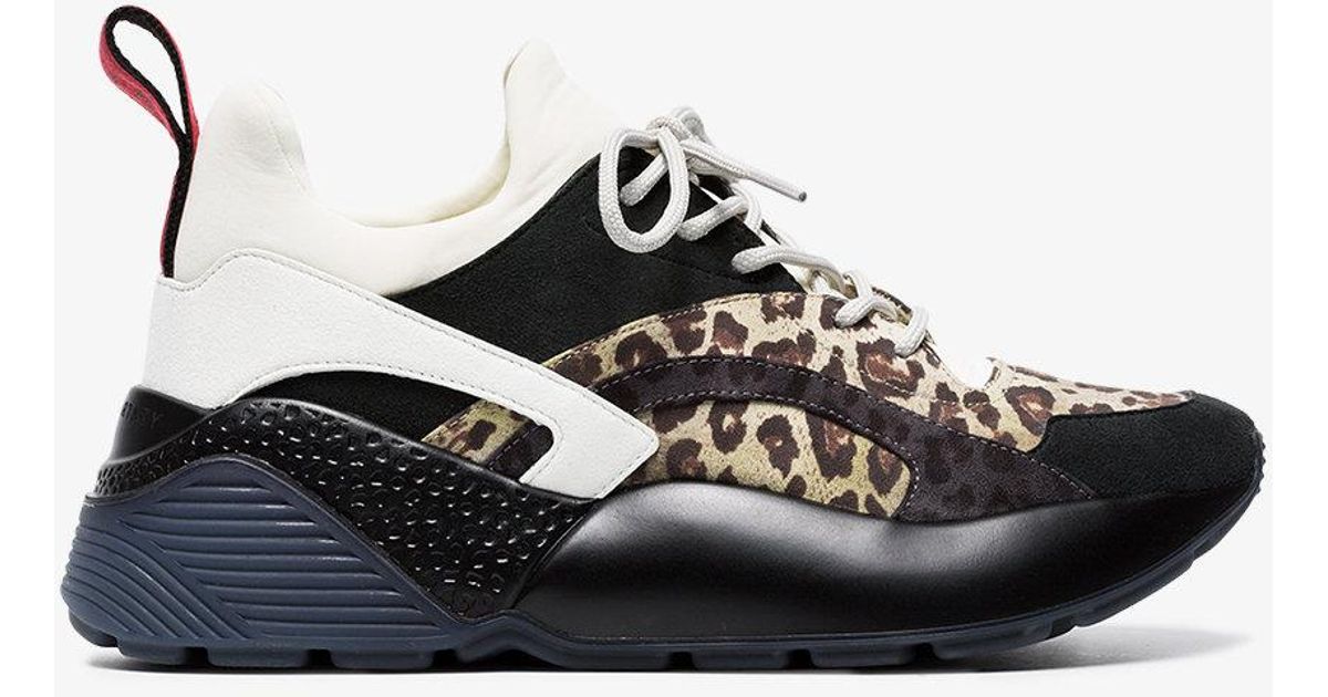 stella mccartney eclypse leopard sneakers