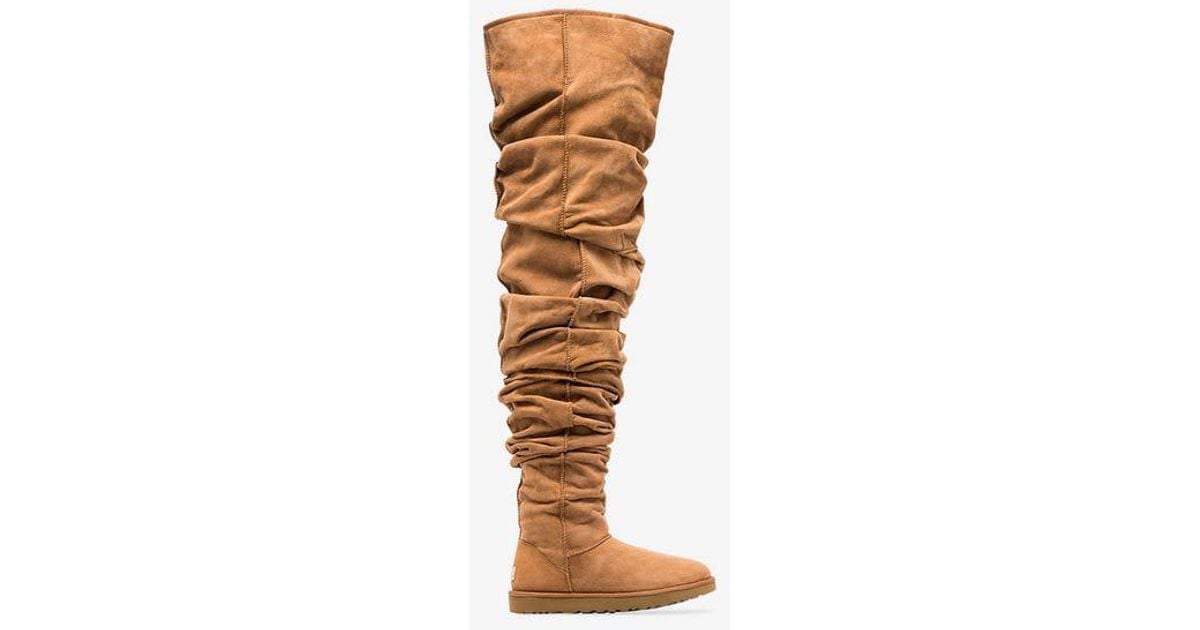 Y. Project X Ugg Genuine Shearling Thigh High Boot in Brown | Lyst UK