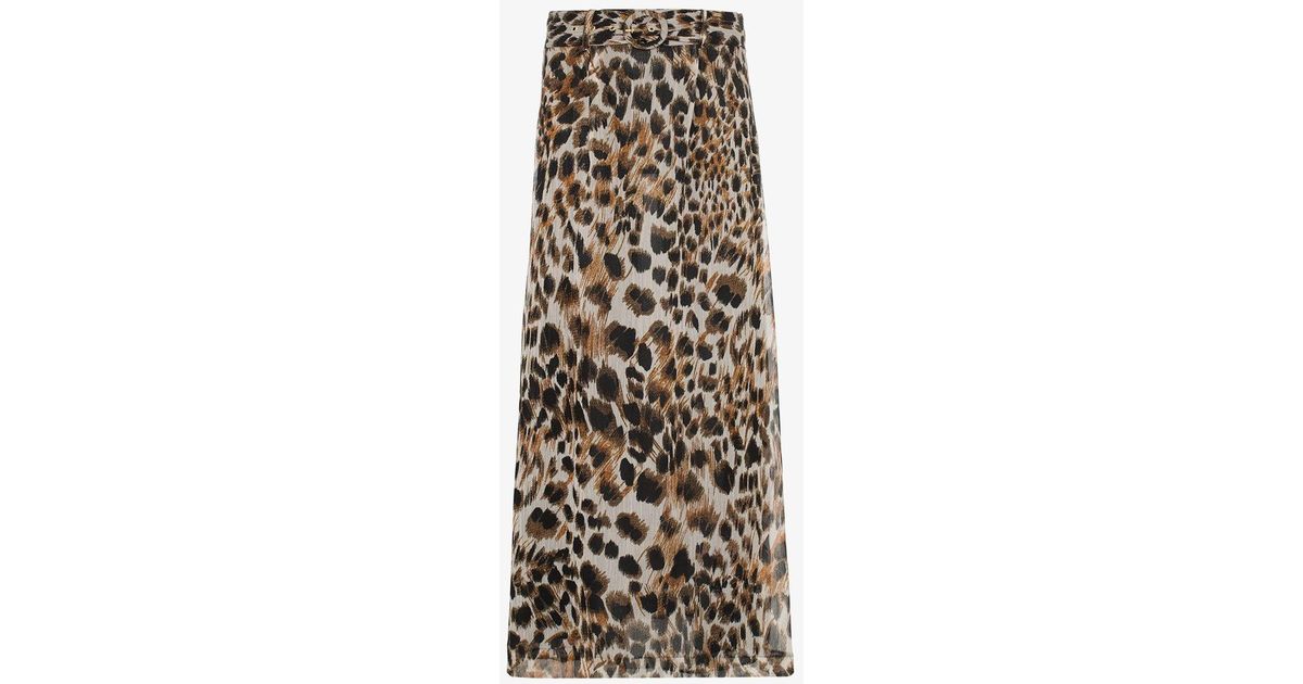 nanushka leopard skirt