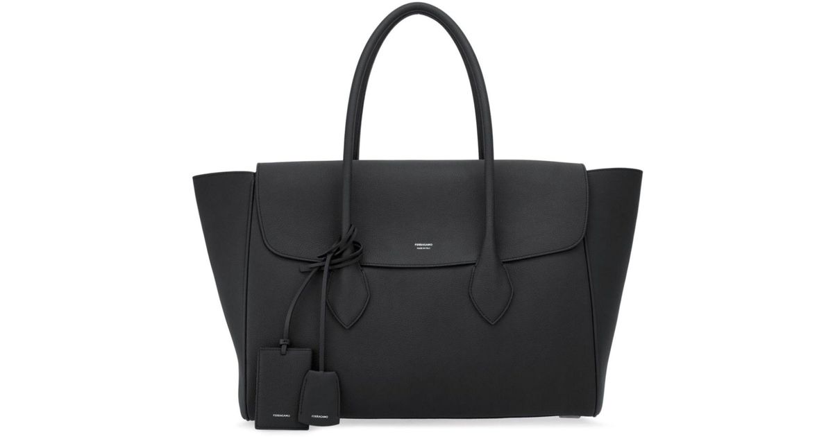 Ferragamo East-west Leather Tote Bag in Black for Men | Lyst