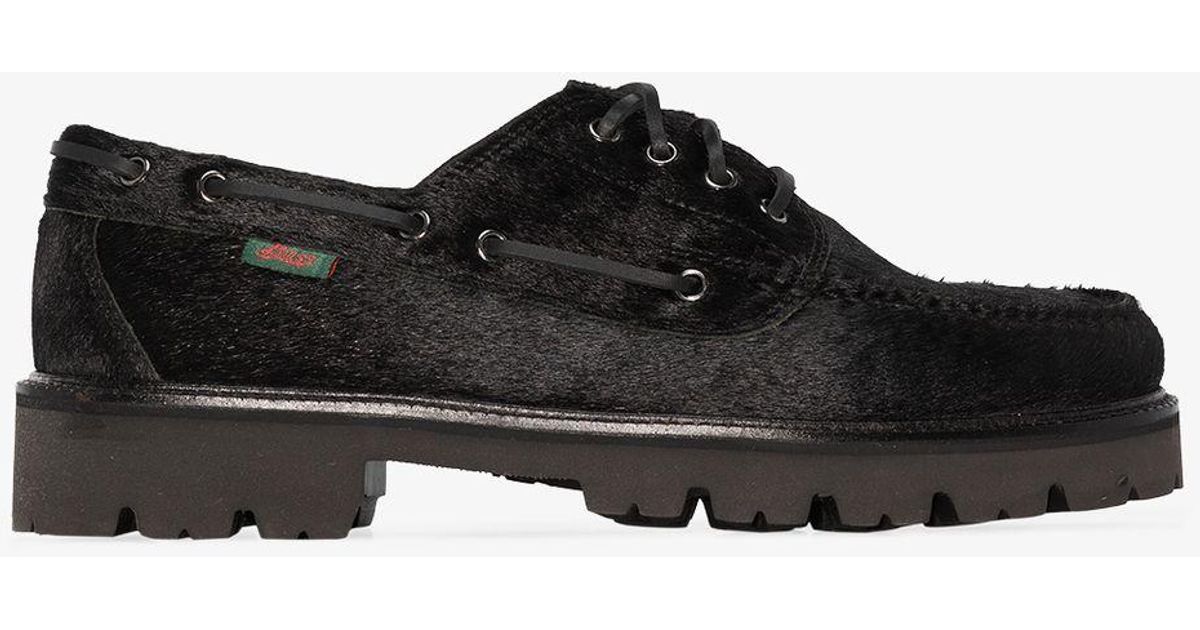 G.H. Bass & Co. Black Jetty Lug Leather Boat Shoes for Men Lyst