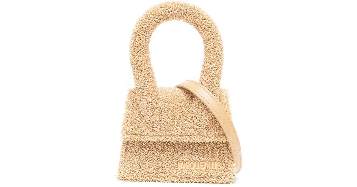 Jacquemus Le Chiquito Moyen Bag White in Leather with Gold-tone - US
