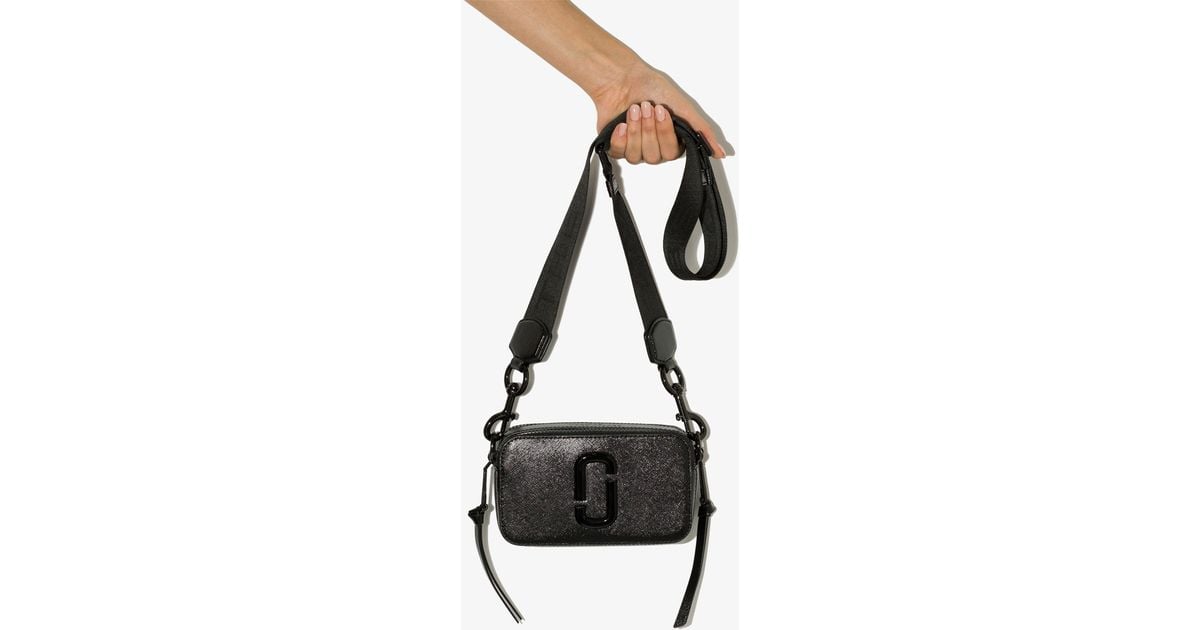 Marc Jacobs Black Glossy Leather Snapshot Camera Crossbody Bag Marc Jacobs