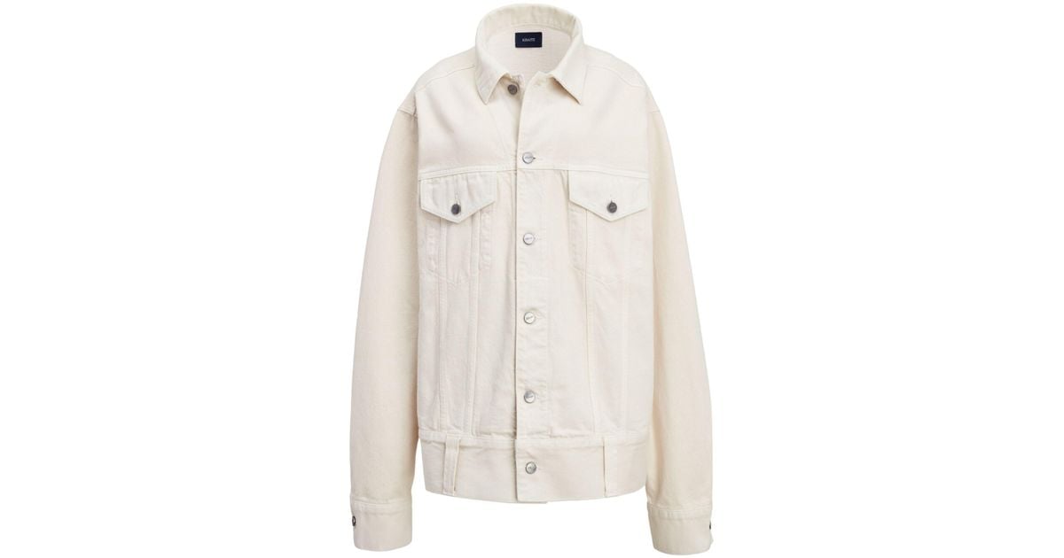 Khaite Neutral Grizzo Denim Jacket in White | Lyst