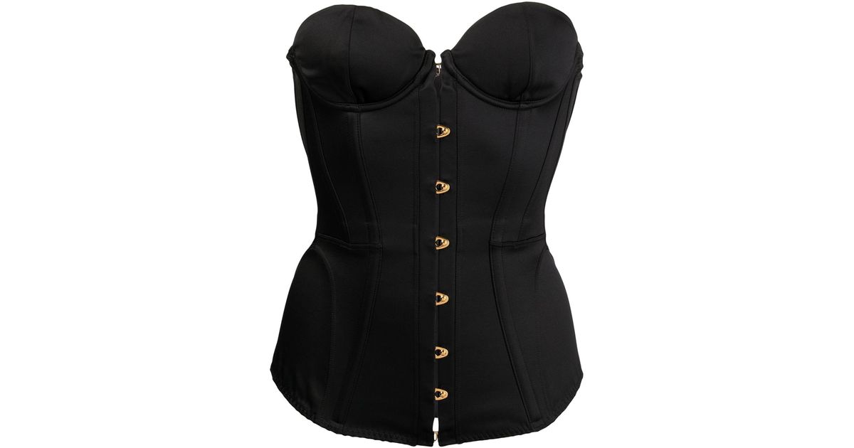 Agent Provocateur Mercy Satin Corset in Black | Lyst