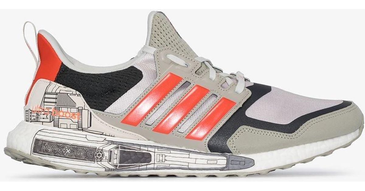 Adidas Leather X Star Wars Falcon Ultraboost Sneakers In Green For Men Save 4 Lyst