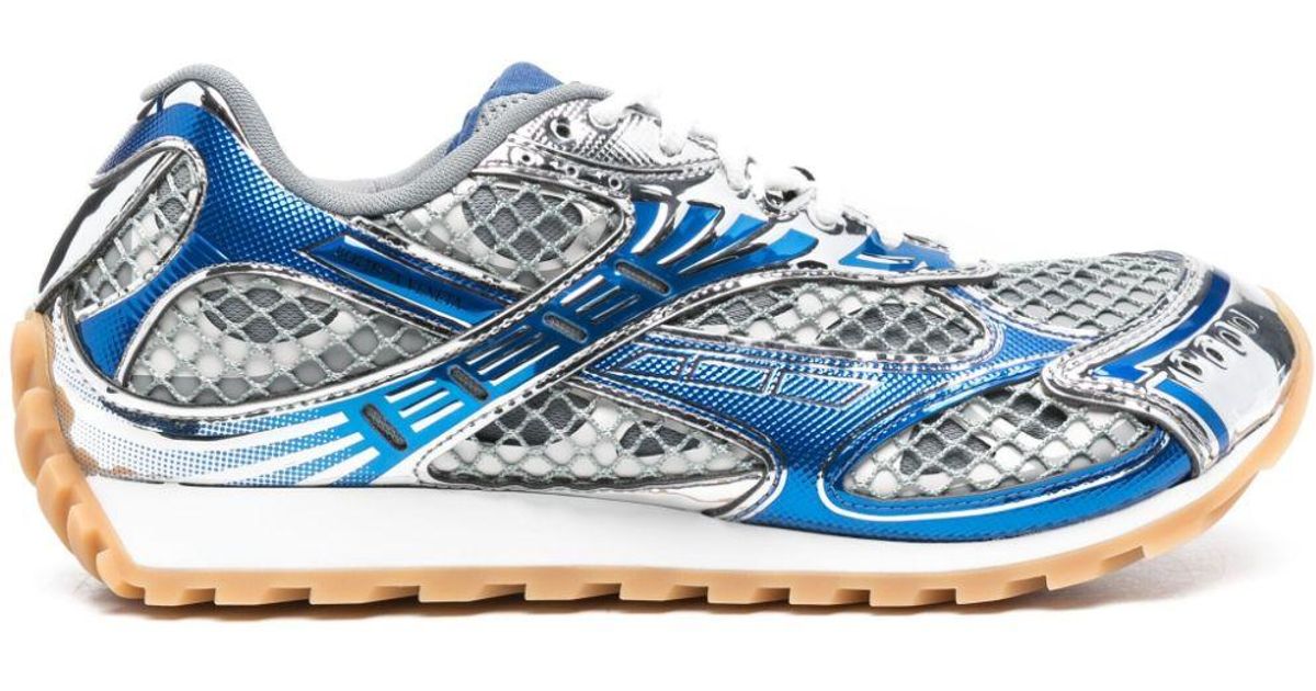 Bottega Veneta Orbit Metallic Sneakers in Blue for Men | Lyst