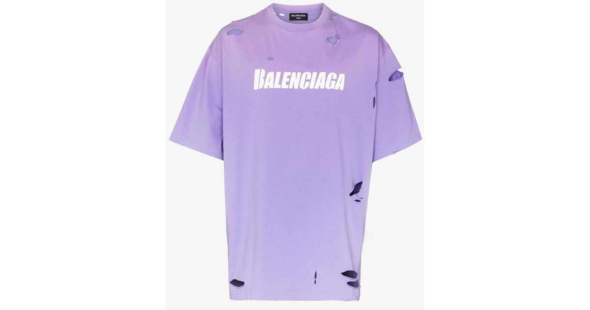 balenciaga purple shirt
