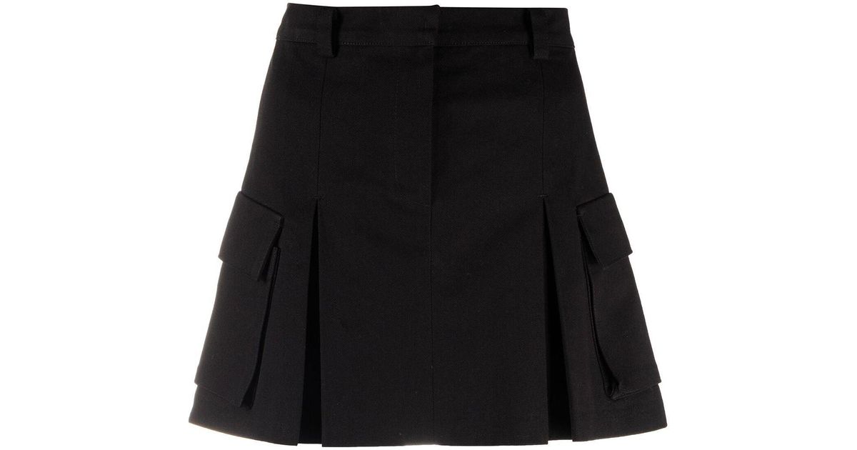 Frankie Shop Black Audrey Pleated Cargo Mini Skirt | Lyst