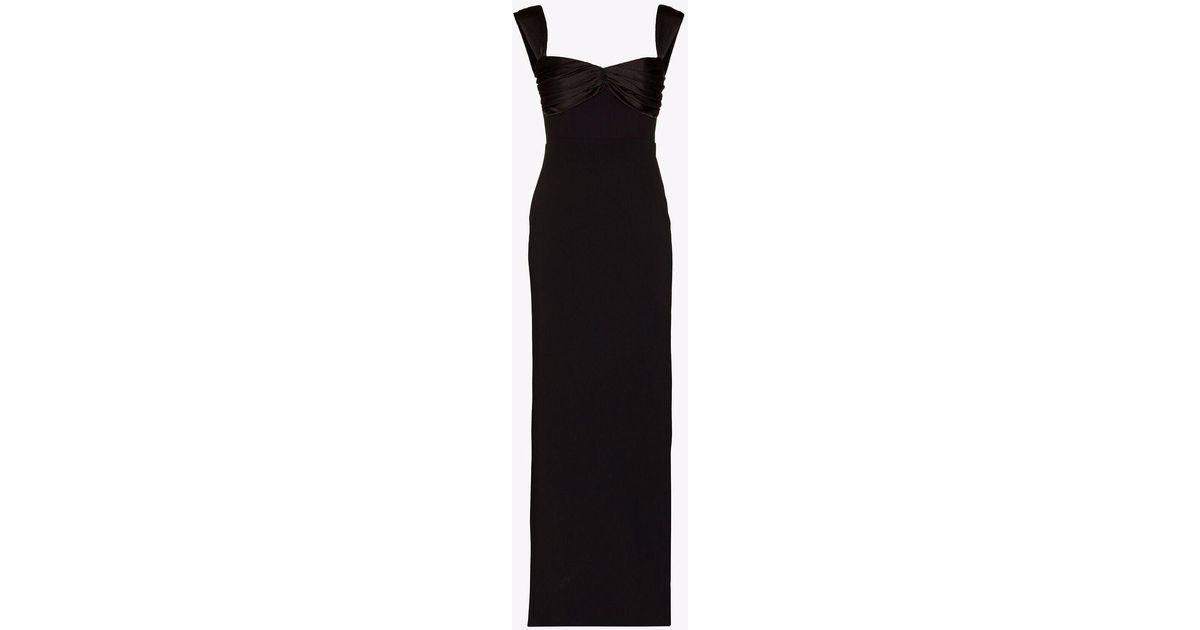 Solace London Synthetic Calluna Bustier Maxi Dress in Black - Lyst
