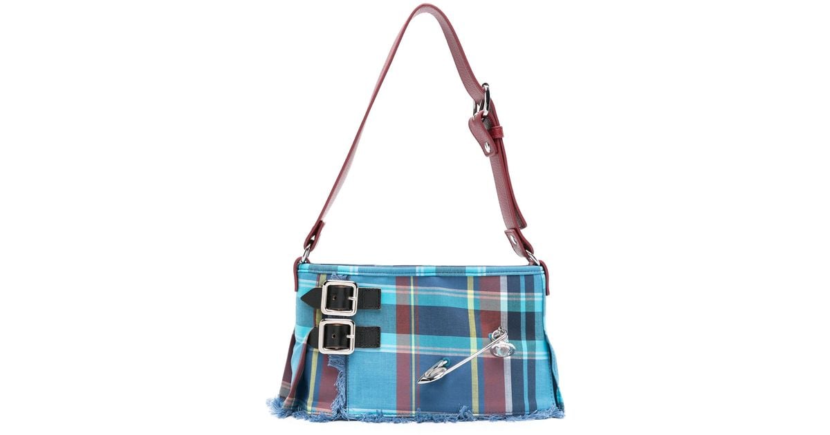 Vivienne Westwood Heather Tartan-check Shoulder Bag in Blue