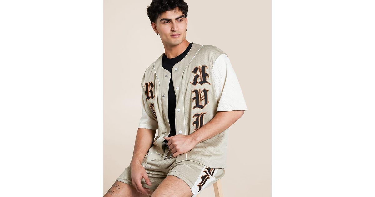 Drake Color Inversion Rock Revival Drake Color Block Jersey in Natural for Men | Lyst