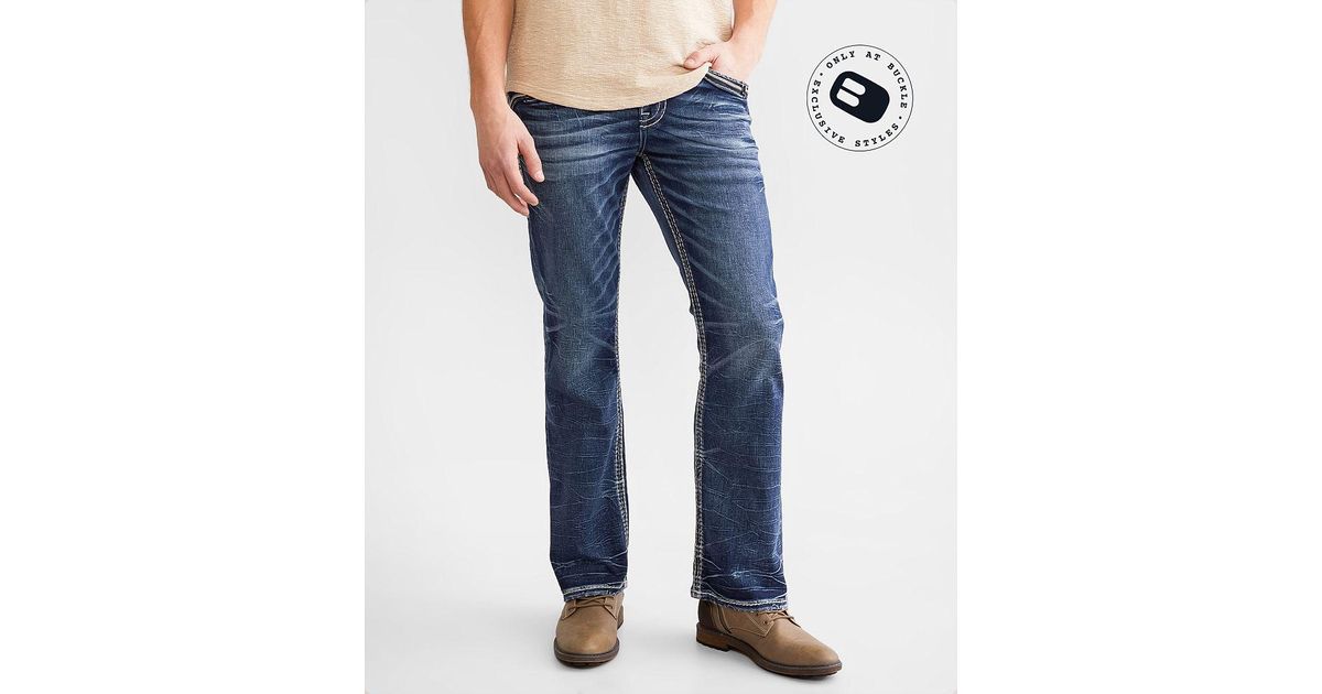 Slim Bot Rock Revival Vance Slim Boot Stretch Jean in Blue for Men | Lyst