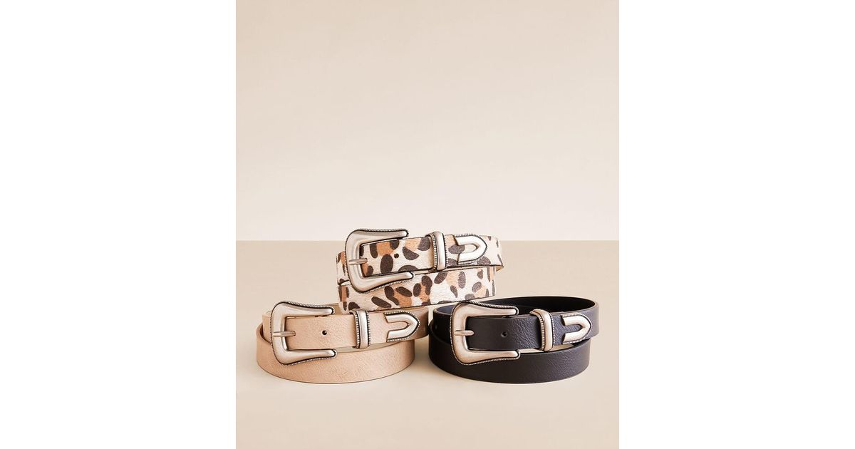 BKE 3 Pack Mixed Belt Set in Natural | Lyst