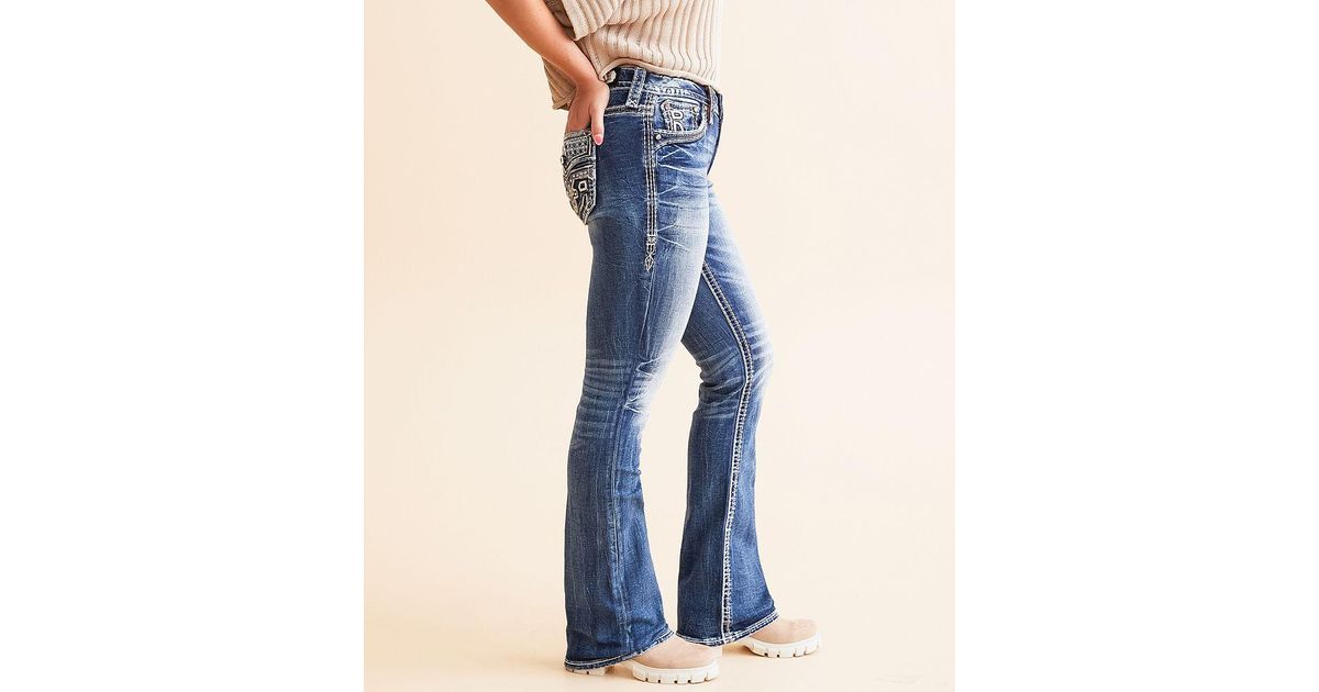 Jean Rock Revival Irene Easy Boot - Taille Basse 26, Stretch, Cristaux, Côtés Duvet