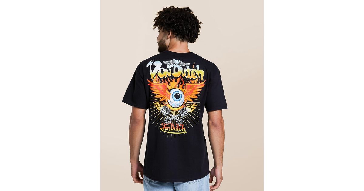 Von Dutch Flames T-Shirt in Black for Men | Lyst