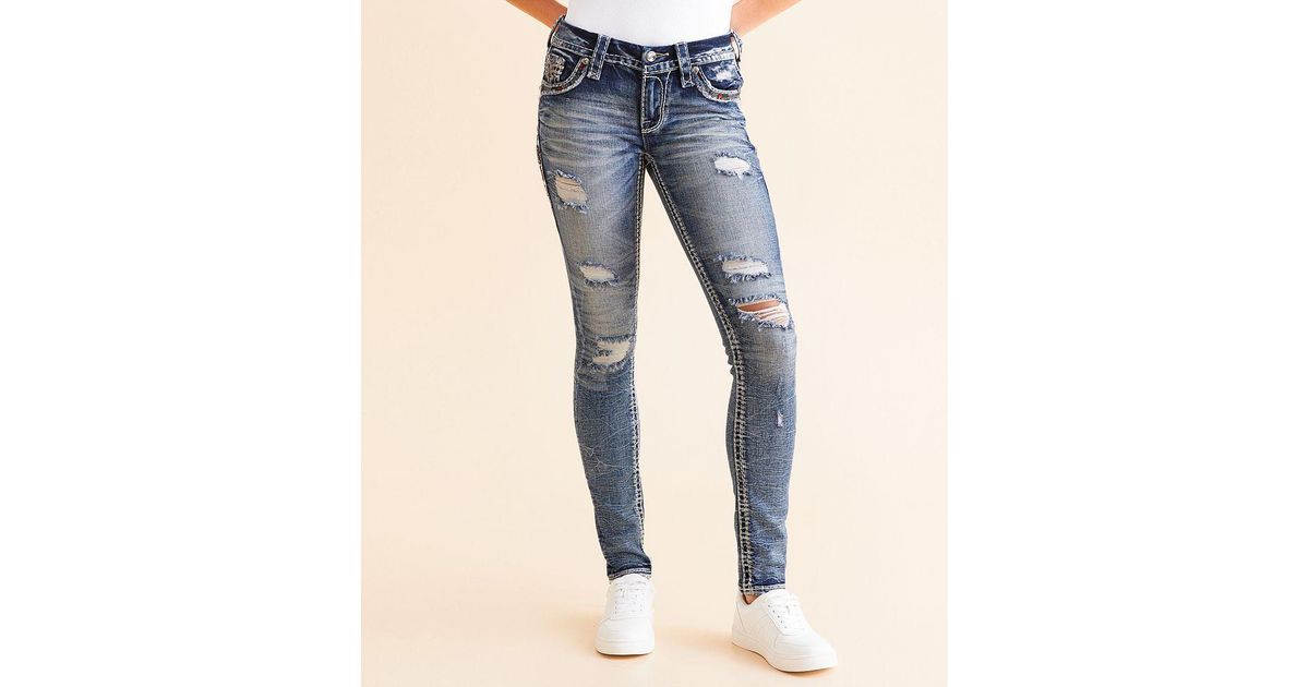 Rock Revival Sarah Low Rise Skinny Stretch Jean in Blue | Lyst