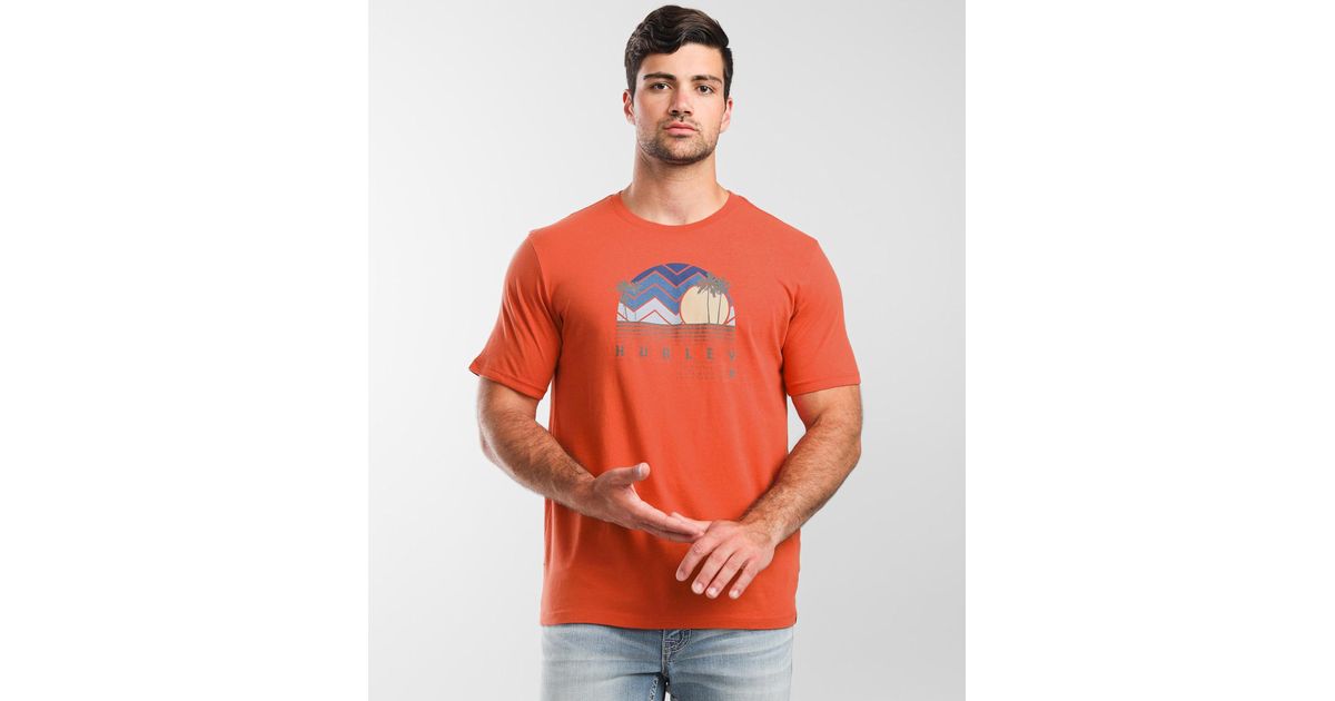 orange hurley shirt