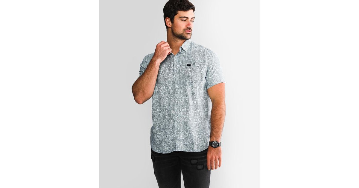 RVCA Daze Stretch Shirt in Blue for Men | Lyst