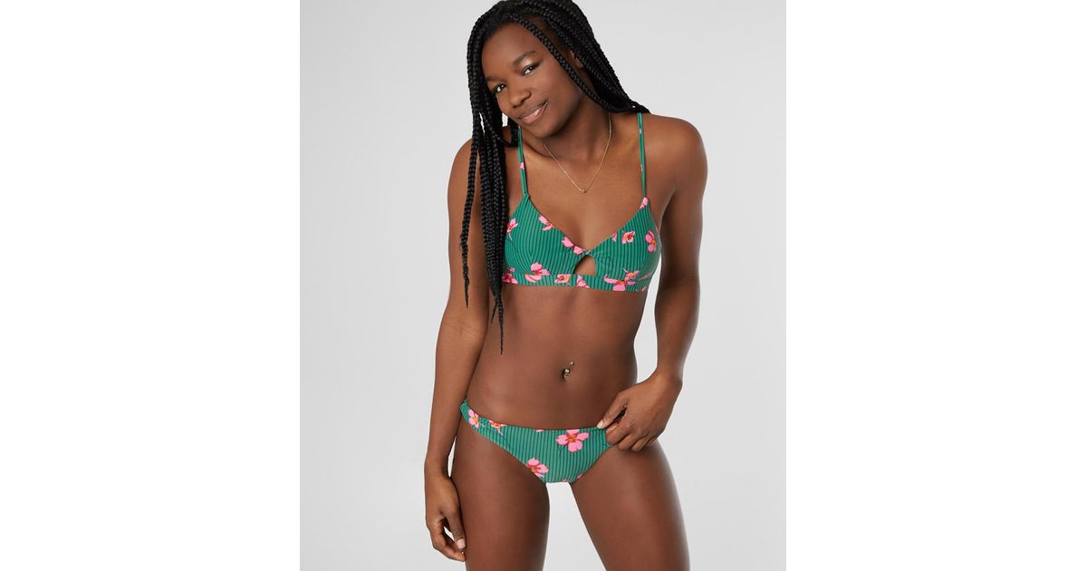 Billabong Womens Seain Green Twist Bikini Top