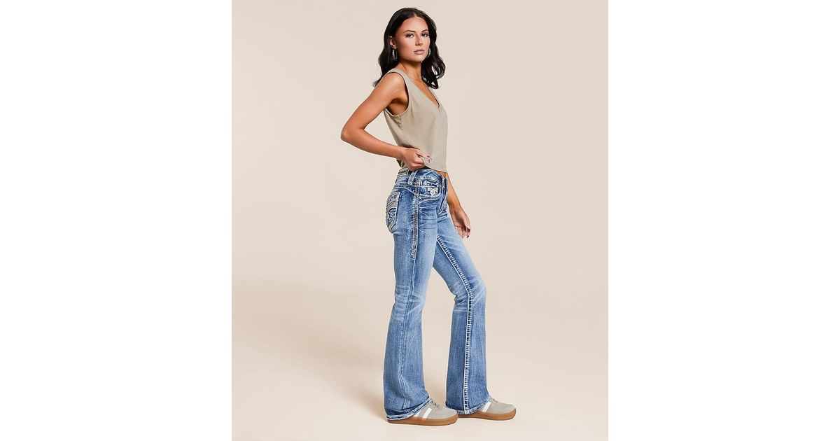 Rock Revival Nicole Low Rise Boot Stretch Jean in Blue | Lyst