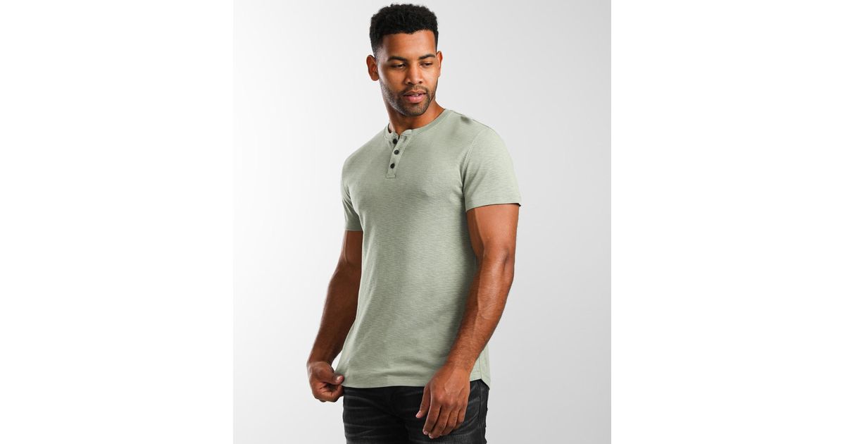 Outpost Makers Slub Knit Henley in Grey (Gray) for Men | Lyst