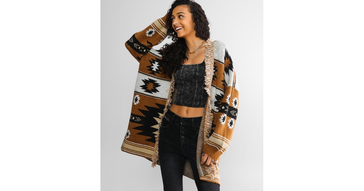 Miss Me Fringe Cardigan Sweater in 