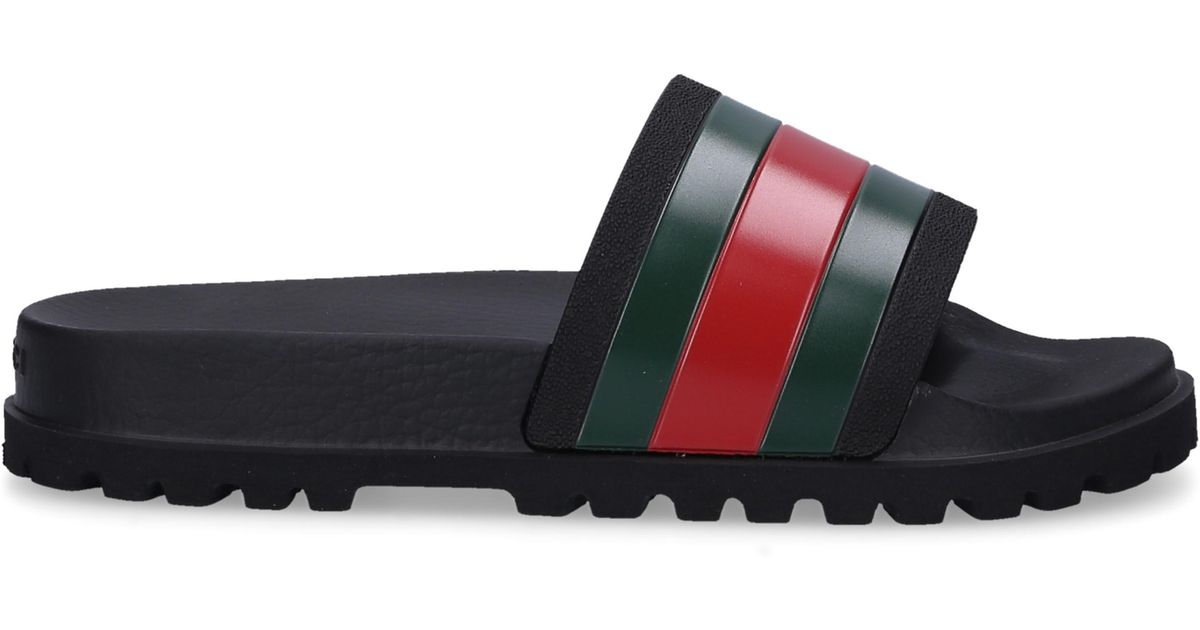 Gucci Beach Sandals Gib10 in Black for Men - Save 55% - Lyst