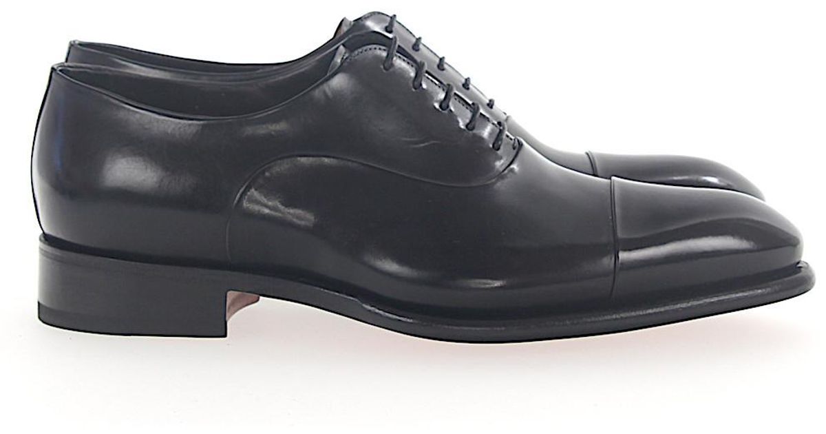 Santoni Leather Business Shoes Oxford in Black for Men - Lyst
