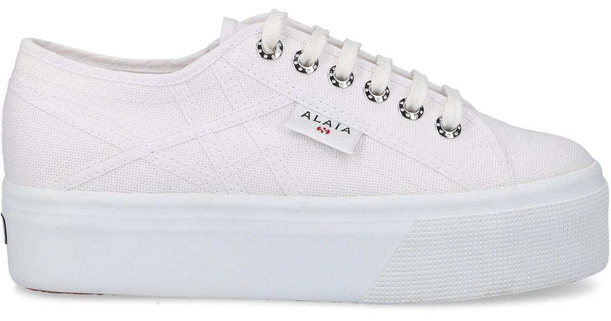 Alaïa Low-top Sneakers Superga Cotton in White | Lyst