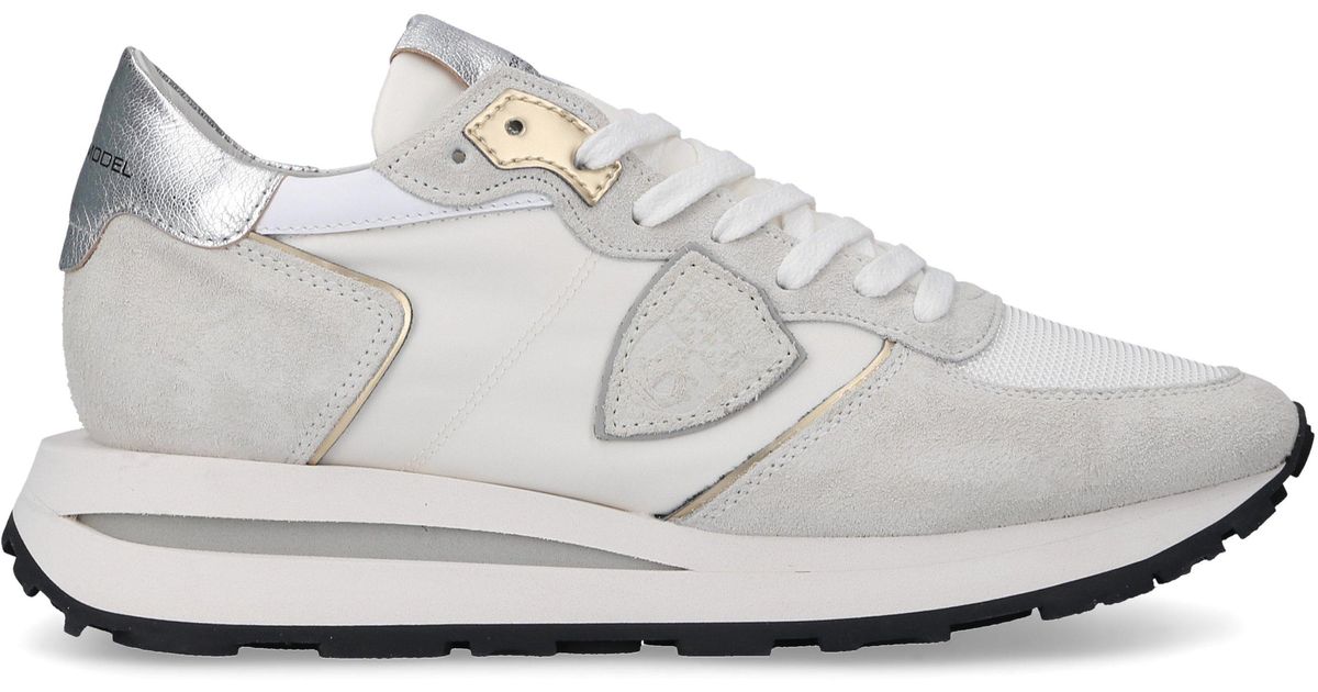 Philippe Model Low-top Sneakers Tropez Haute Suede in White | Lyst