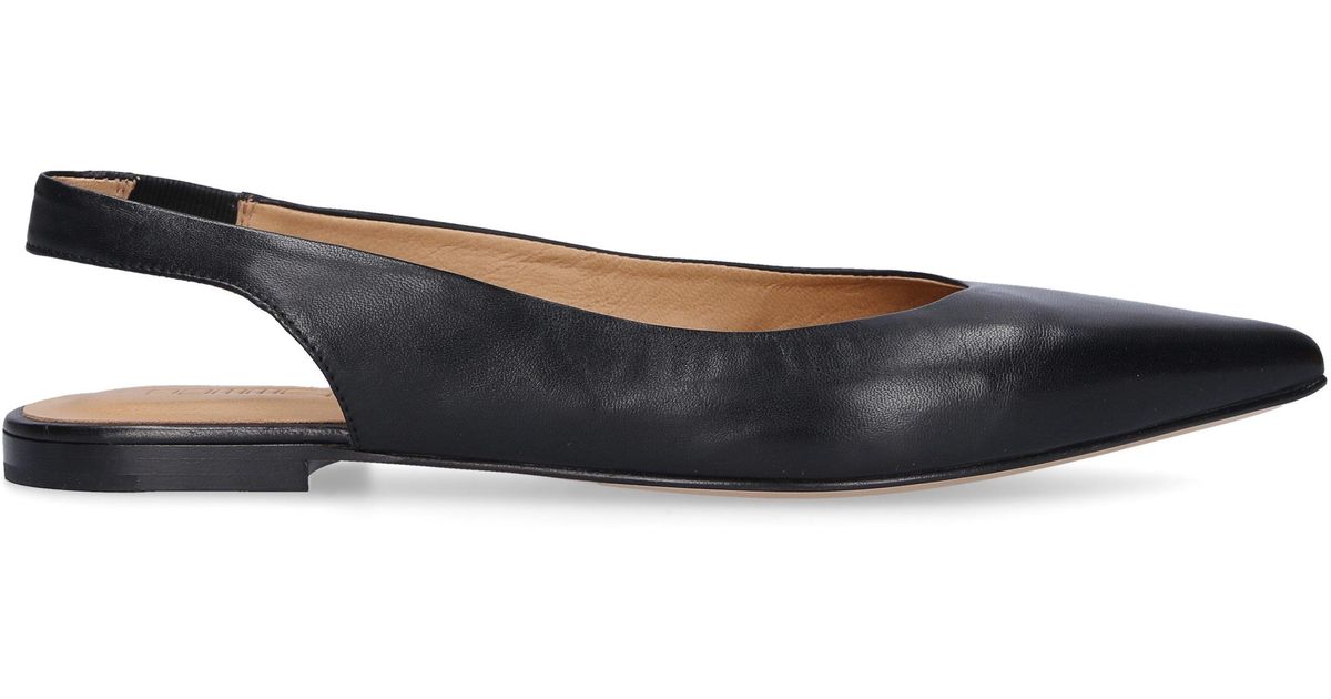 Pomme D'or Slingback Ballet Flats 1010 Smooth Leather in Black | Lyst