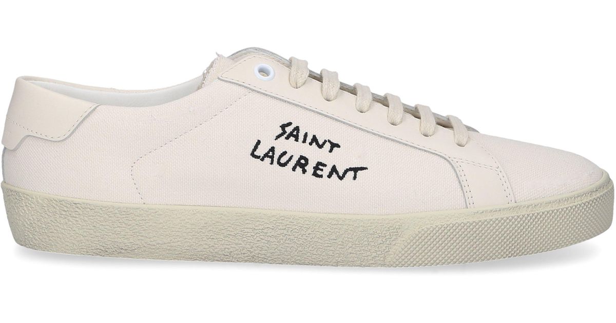 Saint Laurent Low-top Sneakers Sl/06 Signature Canvas in White - Lyst