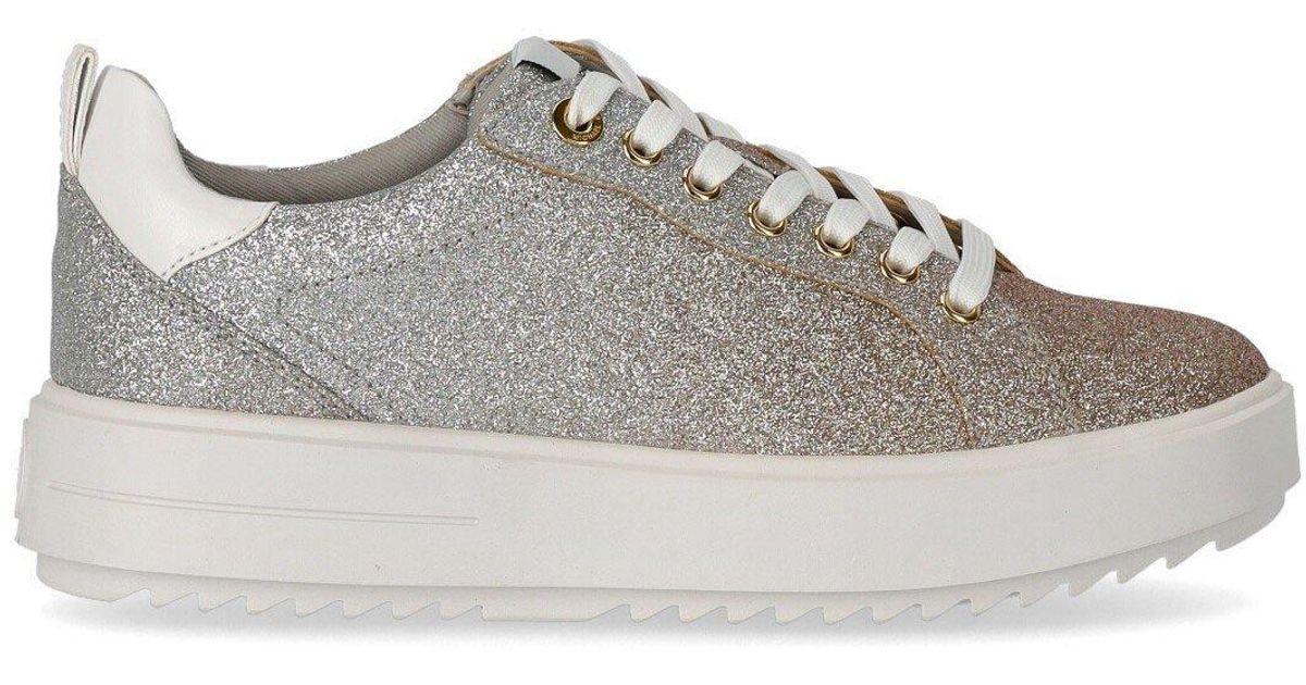 Michael Kors Emmett Glitter Silver Gold Sneaker in Grey | Lyst Australia