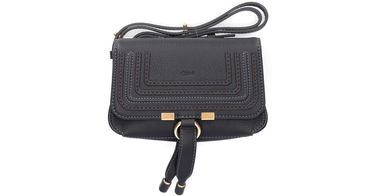 Chloé Leather Belt Bag Marcie Calfskin Logo Black Lyst